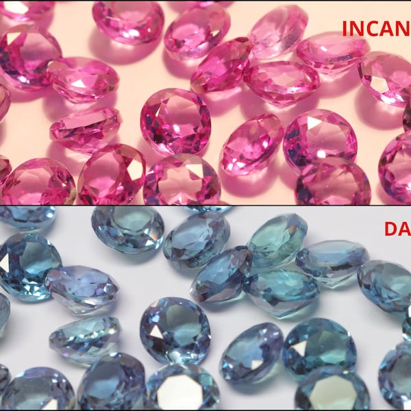 Color Change Alexandrite Gemstone Round Faceted Stone For Jewelry Making / Loose Alex Stone - Ring Stone 4mm To 10mm