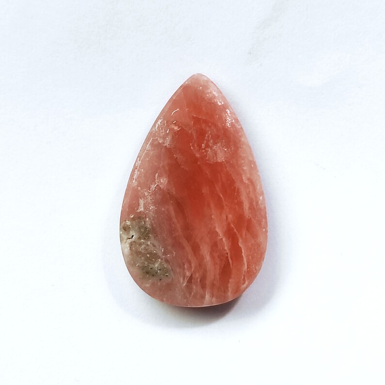 Rhodochrosite Cabochon Pear Stone Figured Rhodochrosite Gemstone For Jewelry Making 33x21x6mm