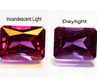 60% OFF  - Alexandrite Faceted Octagon Shape Gemstone 15.6x11.6x8.7 mm Color Changing Stone