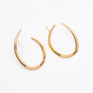 4pcs Gold U-Shaped Earrings, Horn Stud Earrings (GB-3687)