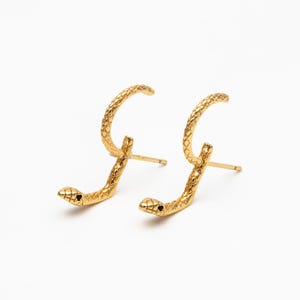 4pcs Gold Snake Front Back Earrings, Snake Ear Jacket (GB-4070)