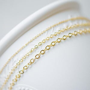 Dainty Gold Cable Chains, Soldered Oval Chain Wholesale, Multi Sizes Chain (#LK-106)/ 1 Meter=3.3 ft