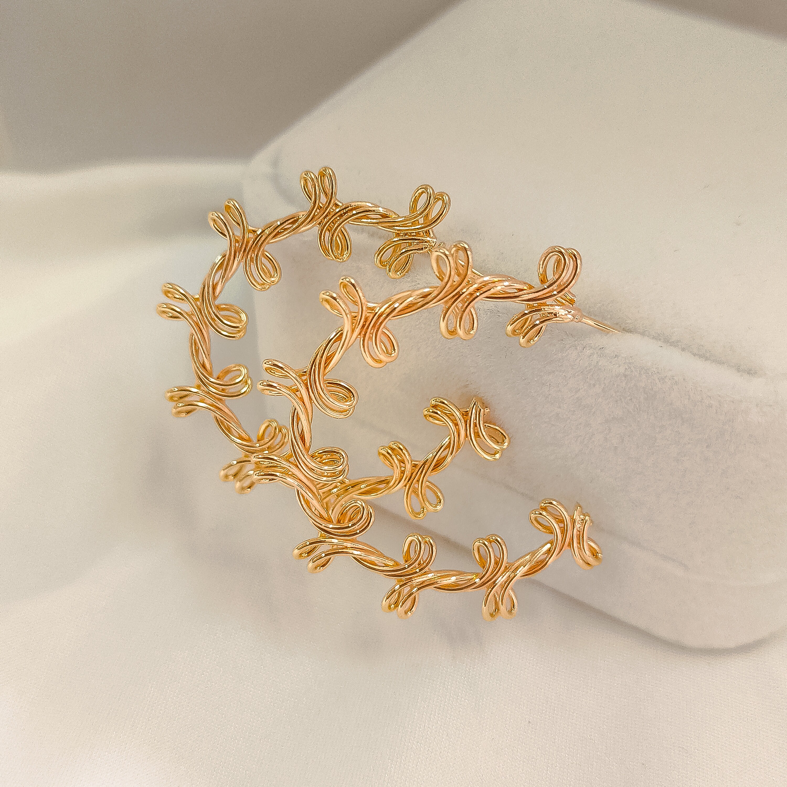 Twisted Wire Earrings Dainty Hoop Stud Earrings Minimalist Etsy