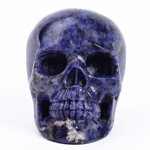 Caveira de cristal de 5,0" esculpida à mão, decoração espiritual, auxílio para meditação, cura energética, caveira de cristal de cura, ideia única para presente
