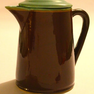 Vintage Louisville Pottery Stoneware Pitcher and Lid