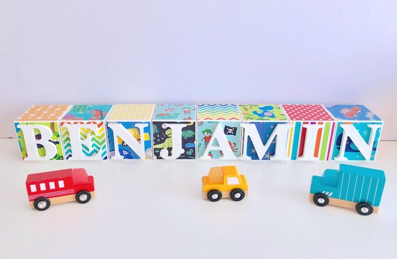 wooden letter blocks for nursery