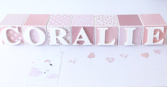 personalised letter blocks