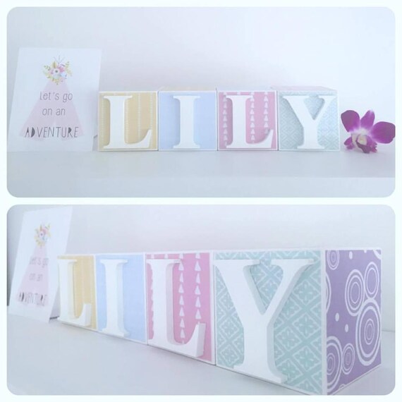 personalised baby letter blocks