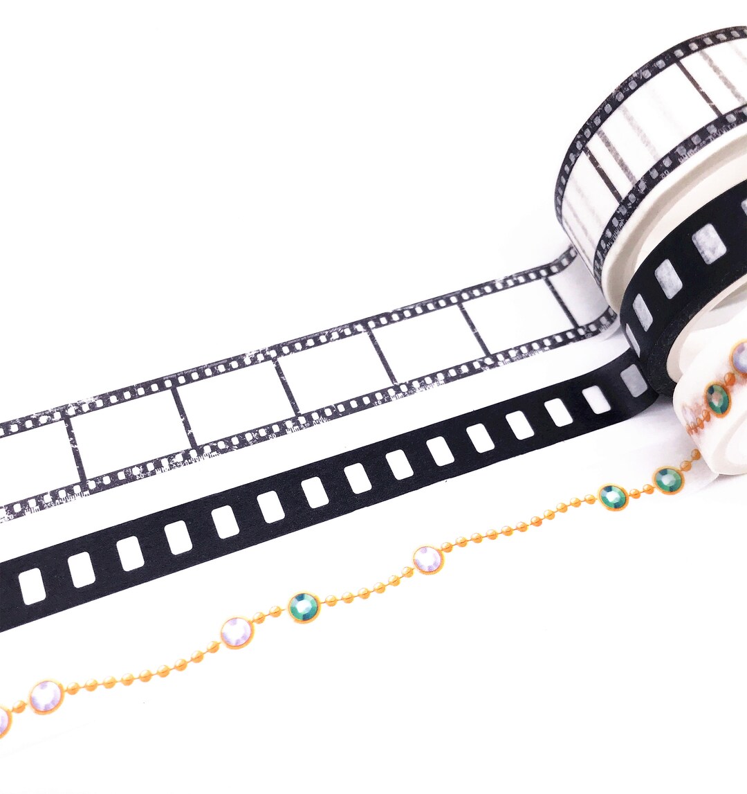 Black and White Camera Film Washi Tape, Film Washi Tape, Black Washi