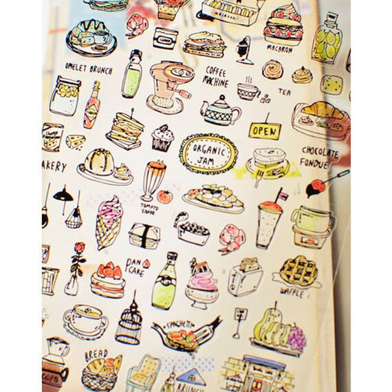 Cute Stickers Food Sticker Korean Sticker Scrapbooking Etsy
