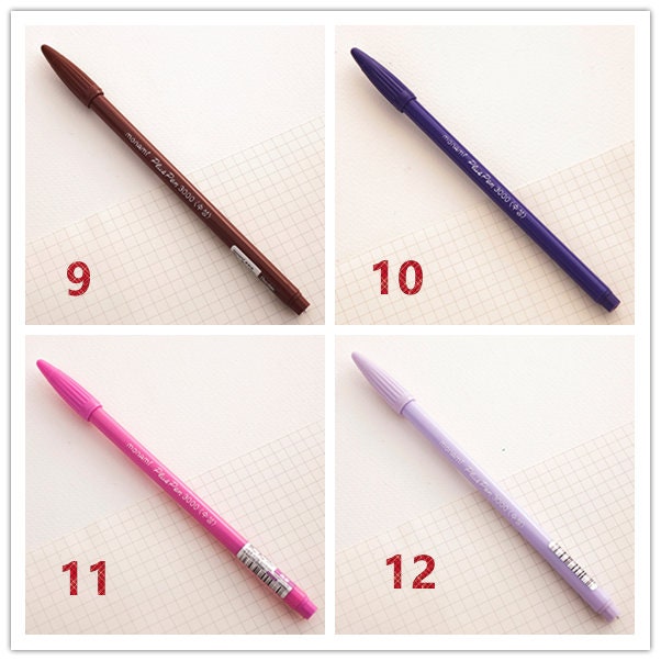 Monami Plus Pen 3000 10Pcs Water-based Gel Pens Colored Hook Line
