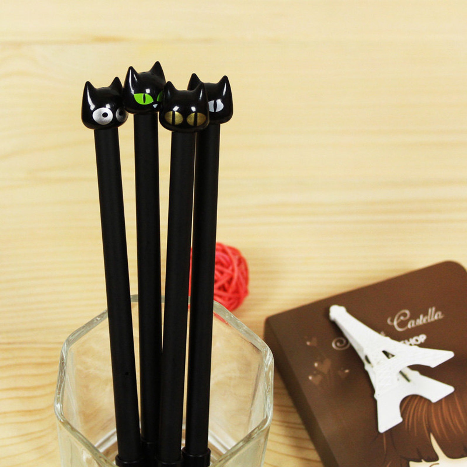 Black Cat Black Cat Pen Cute Pen Cartoon Pen Gel Pen Etsy Canada