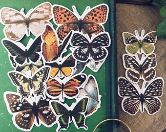 16pcs/pack paper sticker, Butterfly sticker, Sticker pack, Cute stickers, Forest stickers, Insect sticker, Animal sticker