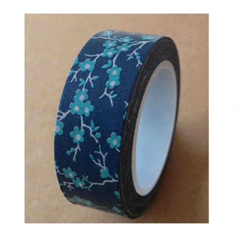 Mazarine Washi Tape Blue Washi Tape Flower Washi Tape Plum Blossom Washi Tape Washi Tape