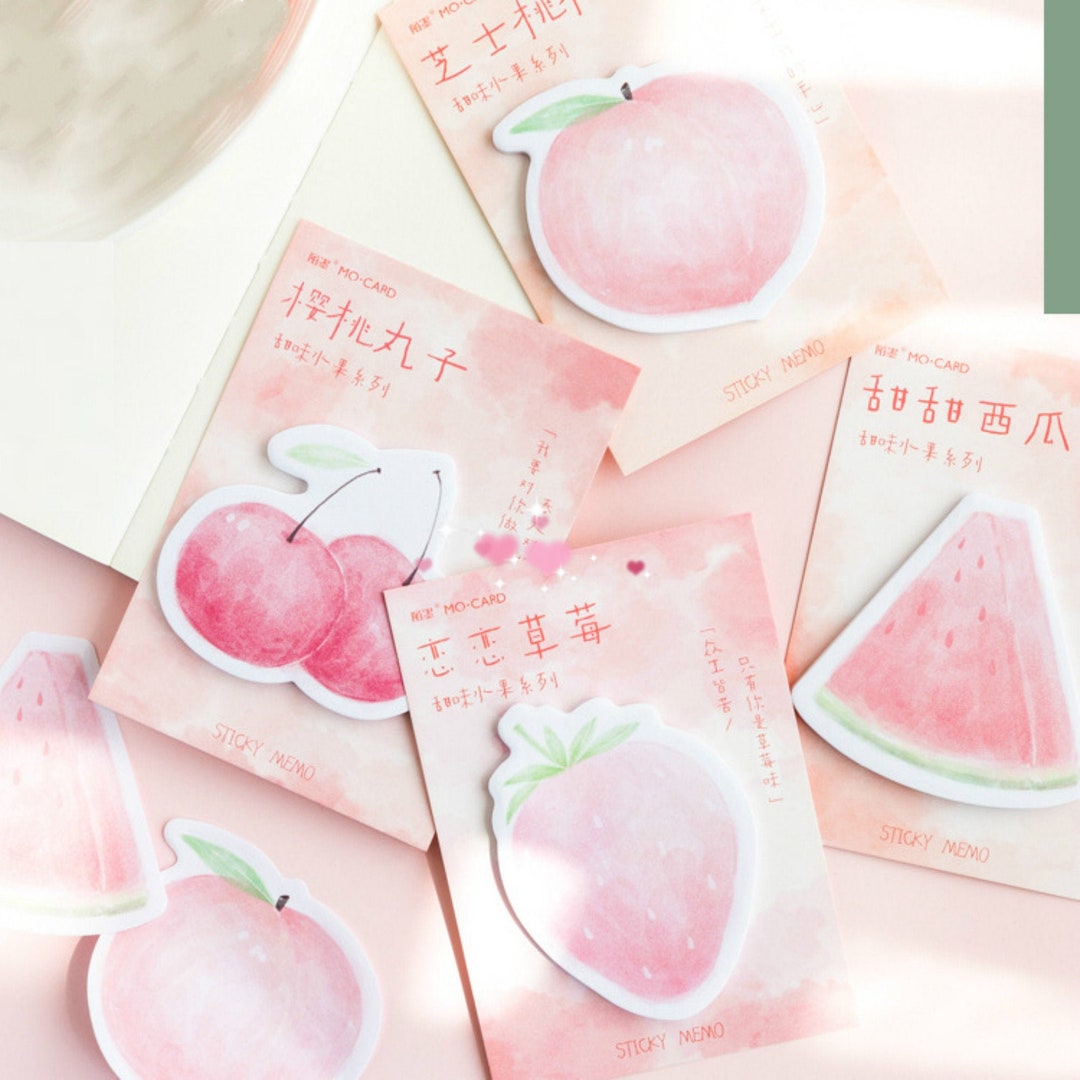 Cute Notepads Fruit Notepads Pink Notepads Cherry Notepads Etsy