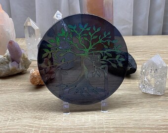 13 cm Baum des Lebens runder Untersetzer aus Resin