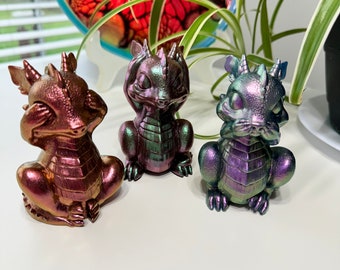 Resin Baby Drache See No Evil Set