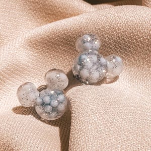 Mickey Mouse Resin Stud Earrings - Disney Jewelry - Mickey Earrings - Princess Stud Earrings - Everyday Earrings - Disney Trip Earrings
