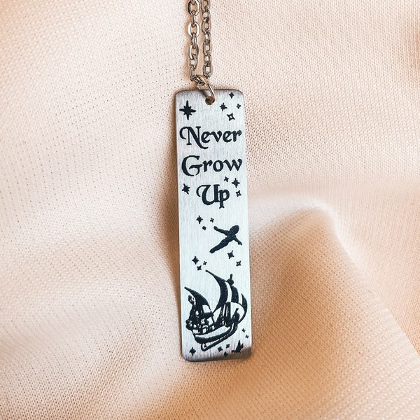 Peter Pan Inspired Necklace, Never Grow Up, Neverland, Disney Jewelry