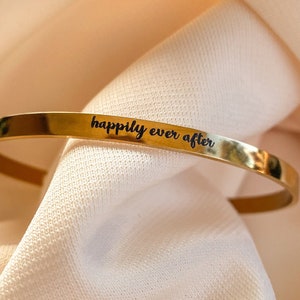 Happily Ever After Bracelet Disney Jewelry Disney Cuff Bracelet Disney Wedding Romantic Gift image 4