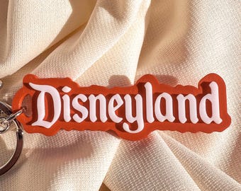Disneyland 3D Printed Keychain – Red - Bag Charm - Disney