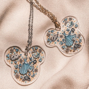 Cinderella Inspired Double-Sided Necklace | Fairytale Charm | Princess Necklace
