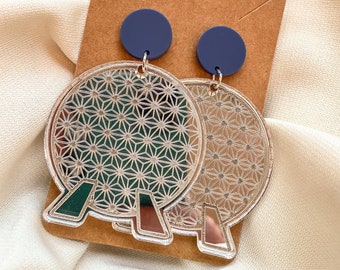 WDW EPCOT Earrings | Spaceship Earth | Disney Earrings | Disney Jewelry | Disney World