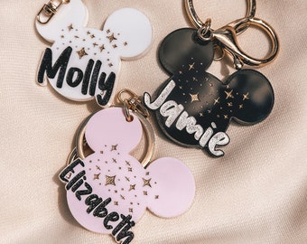 Personalized Mickey Mouse Keychain - Disney Lover Gift / Statement Bag Charm / Custom Mickey Keychain