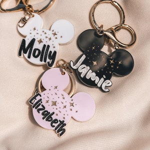 Personalized Mickey Mouse Keychain - Disney Lover Gift / Statement Bag Charm / Custom Mickey Keychain