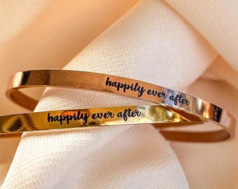 Happily Ever After Bracelet- Disney Jewelry - Disney Cuff Bracelet - Disney Wedding - Romantic Gift