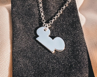 Mickey Mouse Club Ears Hat Pendant Necklace – Polished Metal Charm