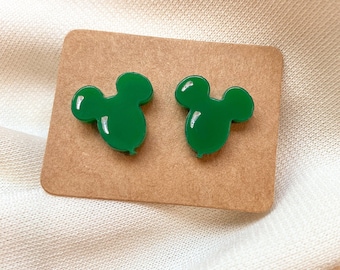 Disney Inspired Green Mickey Balloon Orecchini / Walt Disney / Orecchini Mouse Ear / Disney Jewelry