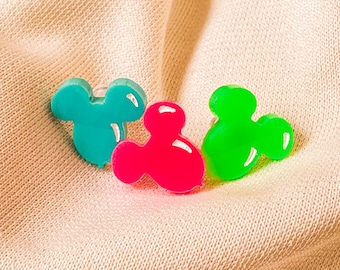 Orecchini estivi a palloncino di Topolino ispirati alla Disney / Walt Disney / Orecchini al neon / Gioielli Disneyland