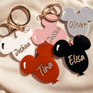 Personalisierter Micky Maus Schlüsselanhänger - Disney Liebhaber Geschenk / Taschenanhänger / Custom Micky Maus Schlüsselanhänger