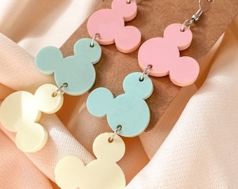 Op Mickey geïnspireerde oorbellen | Pastelkleur | Lente | Disney-sieraden