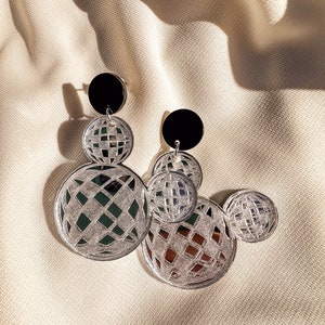 Disco Ball Mickey Earrings Retro Disney Earrings Disney Jewelry image 1