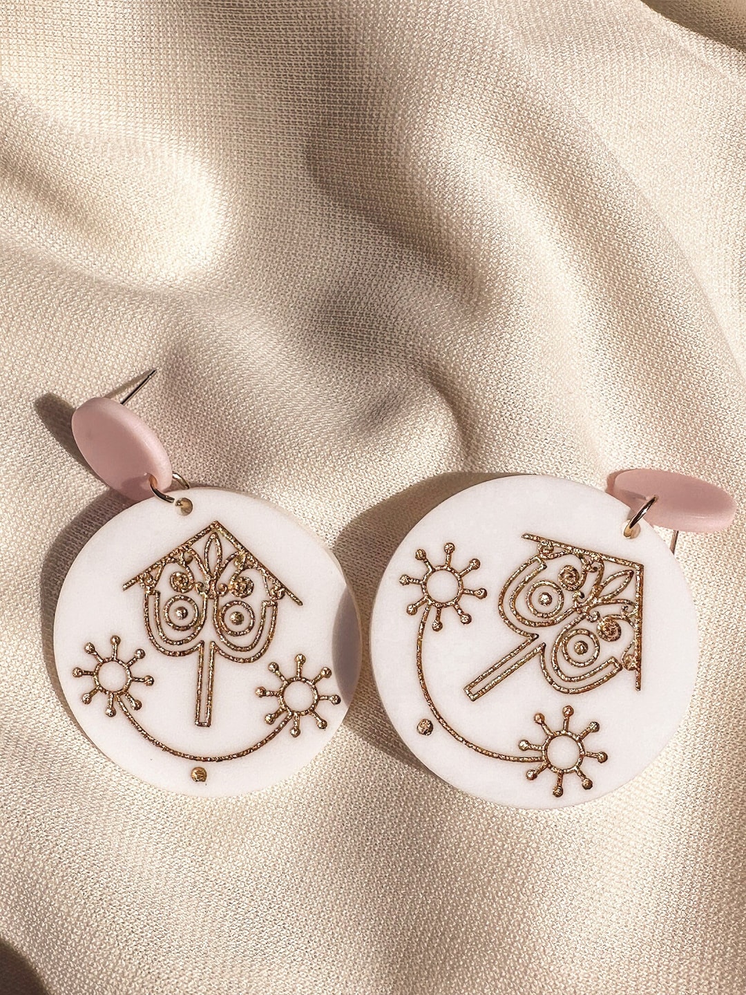 Small World Clock Face Earrings Disneyland Disney Earrings Disney