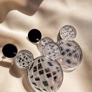 Disco Ball Mickey Earrings Retro Disney Earrings Disney Jewelry image 3