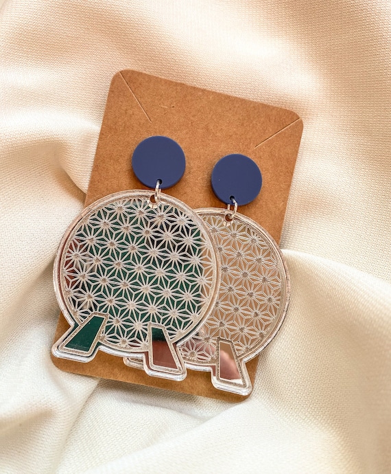 WDW EPCOT Earrings | Spaceship Earth | Disney Earrings | Disney Jewelry | Disney World