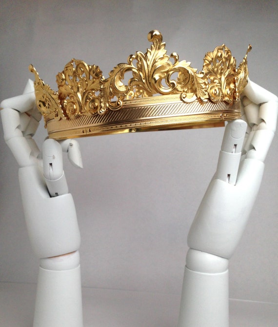 LORDE: Gold Men's Crown Made of Brass 