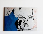 oversized wall art painting for kids room, housewarming gift idea, new home gift, modern home decor, home sweet home, original fine art