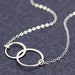 sterling silver Infinity necklace, double circle necklace, best friend gift, sisters necklace, gift for her, mother daughter, minimalist 
