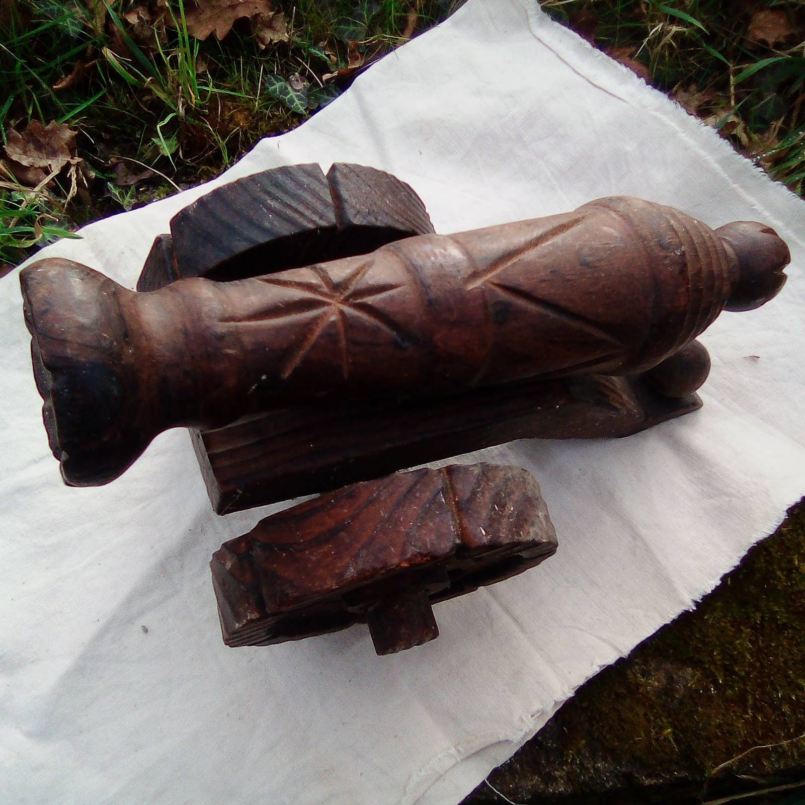 Modèle de Canon en Bois, Français Fabriqué, Modèle d'artillerie, Objet Décoration.