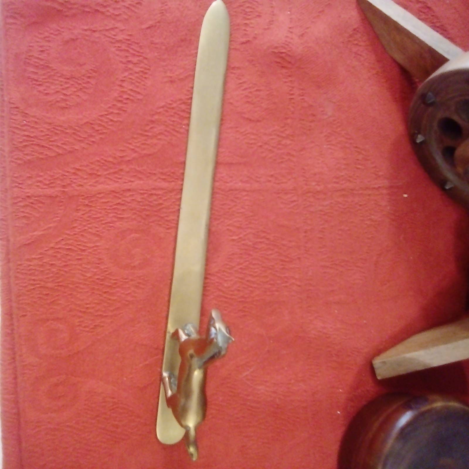 Ouvre-Lettre en Laiton avec Design de Cheval, Français Article Nouveauté Vintage Accessoire Bureau/B