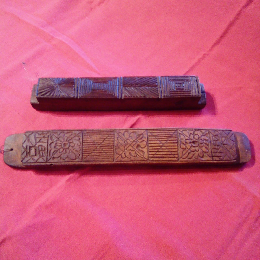 Two Vintage Wooden Clay Tile Press Stamps. Decorative Item. Middle East Origin. C1940's Etsy