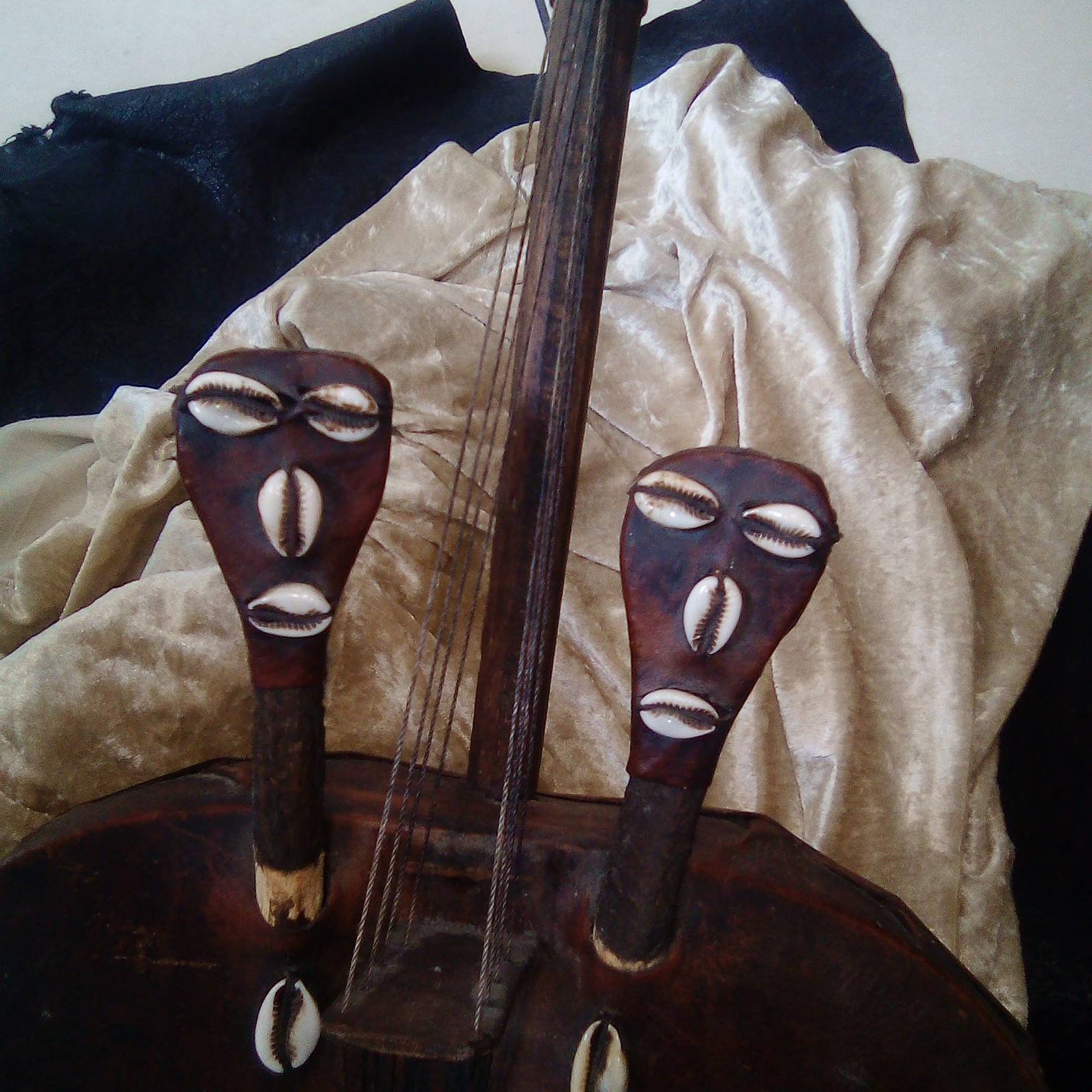 Vintage African stringed instrument handmade tribal musical Etsy