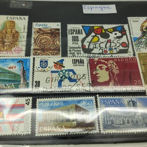 Colección de sellos postales USADOS de España.