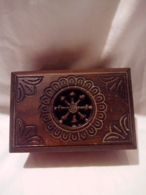 Handcarved traditional Breton wooden box