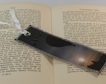 Braille Bookmark, Unique Bookmark, Hot Air Balloon Bookmark, Read Bookmark, Art Bookmark, Handmade Bookmark, Braille Gift, Fabric Bookmark