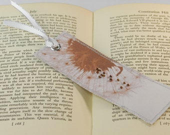 Braille Bookmark, Unique Bookmark, Dandelion Bookmark, Dream Bookmark, Art Bookmark, Handcrafted Bookmark, Braille Gift, Fabric Bookmark